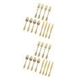 thumbnail image 1 of Redempat Plastic Forks Spoons Knifes Silverware Party Decor Golden 18.5cm 2Set, 1 of 6