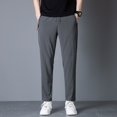 thumbnail image 4 of Pantalones Elásticos Casuales Largos Lisos Rectos Para Hombre CH-EG, 4 of 4