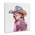 thumbnail image 2 of Stupell Industries Art Deco Pink Disco Cowgirl Canvas Art, 17 x 17, by Amanda Greenwood, 2 of 7