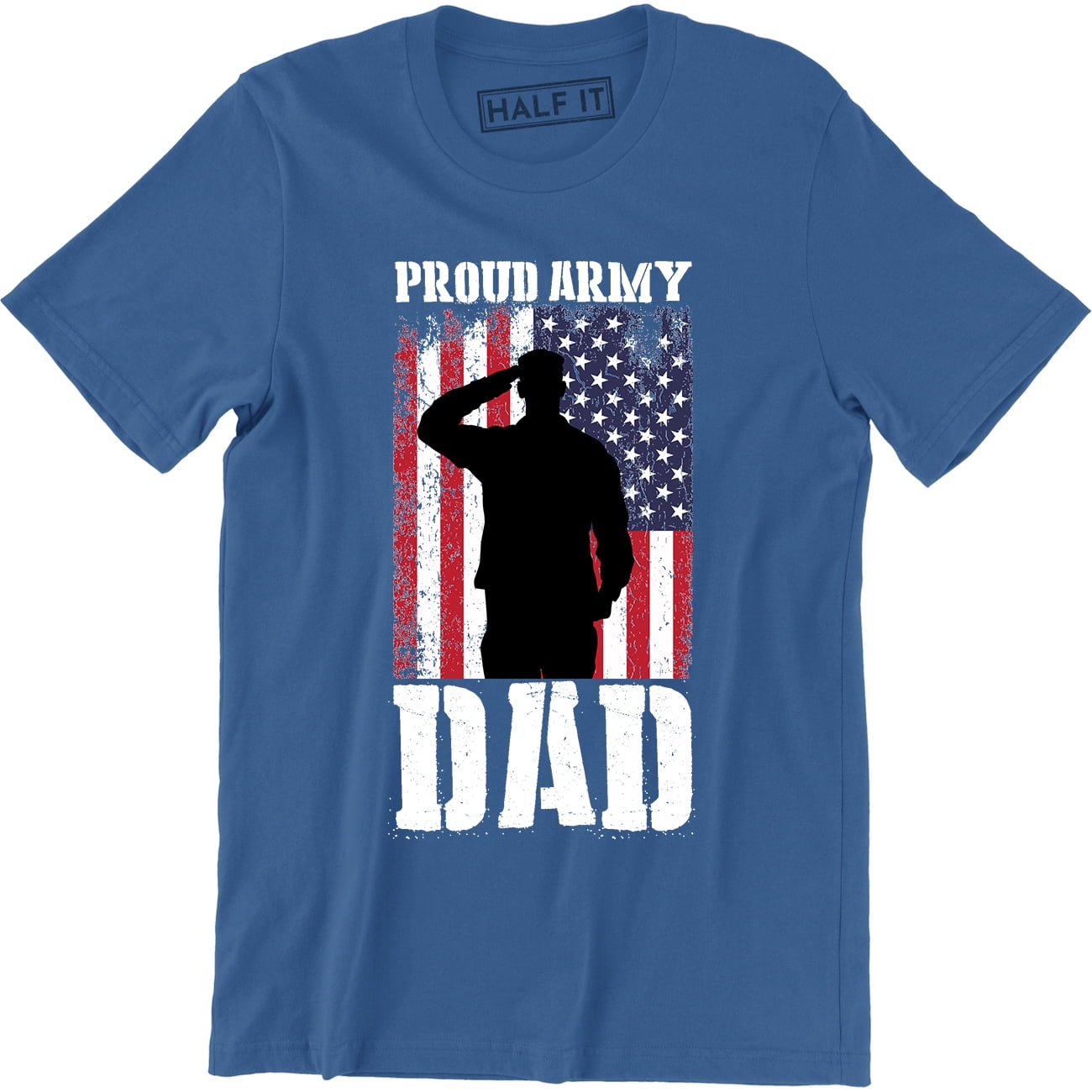 American Flag Proud Army Dad Men’s Super Hero Brave Army Veteran T