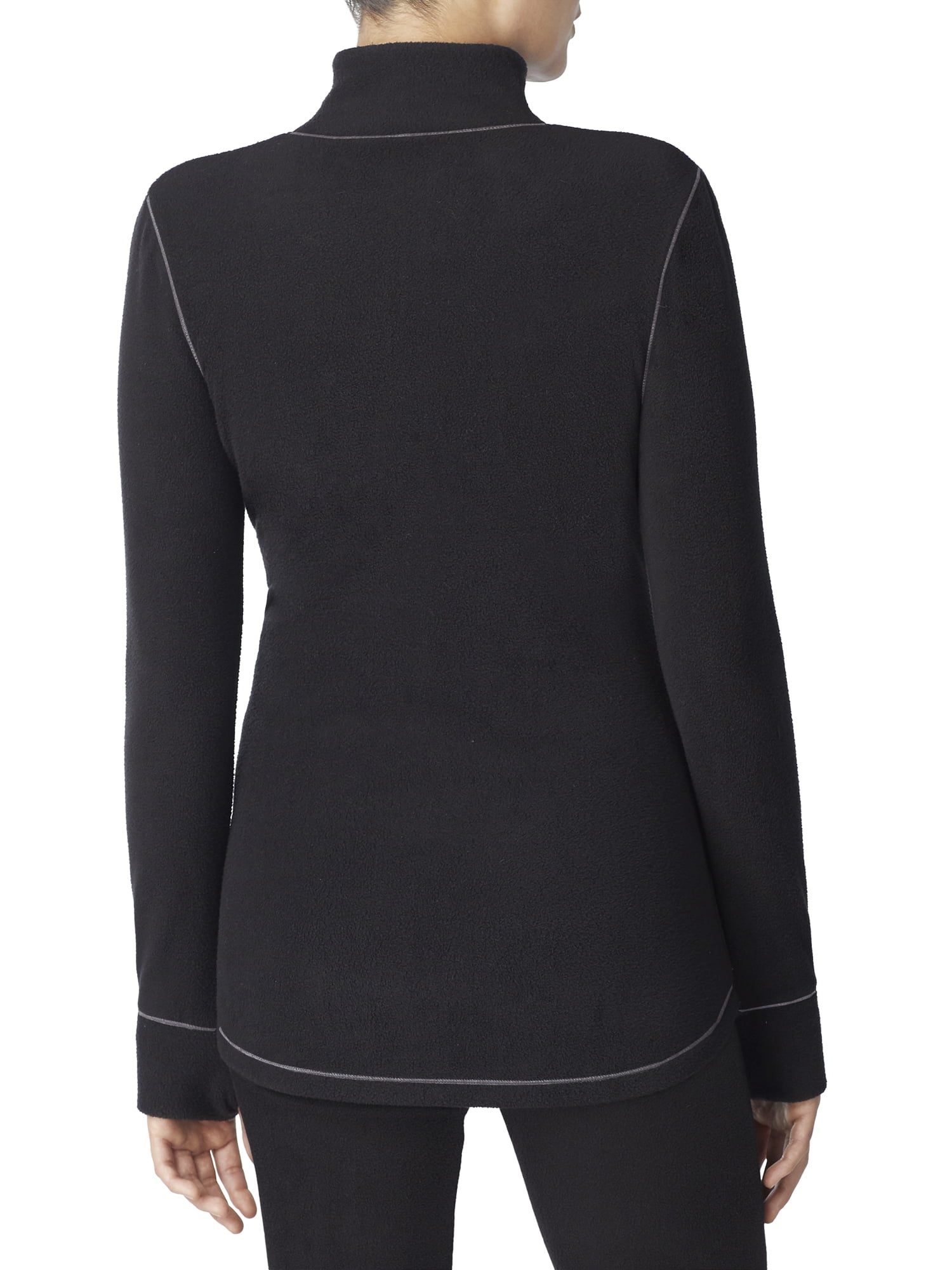 ClimateRight by Cuddl Duds Women's Warm Stretch Fleece Long Sleeve Mock with Half Zip Thermal Base Layer Top, Sizes XS to 4X