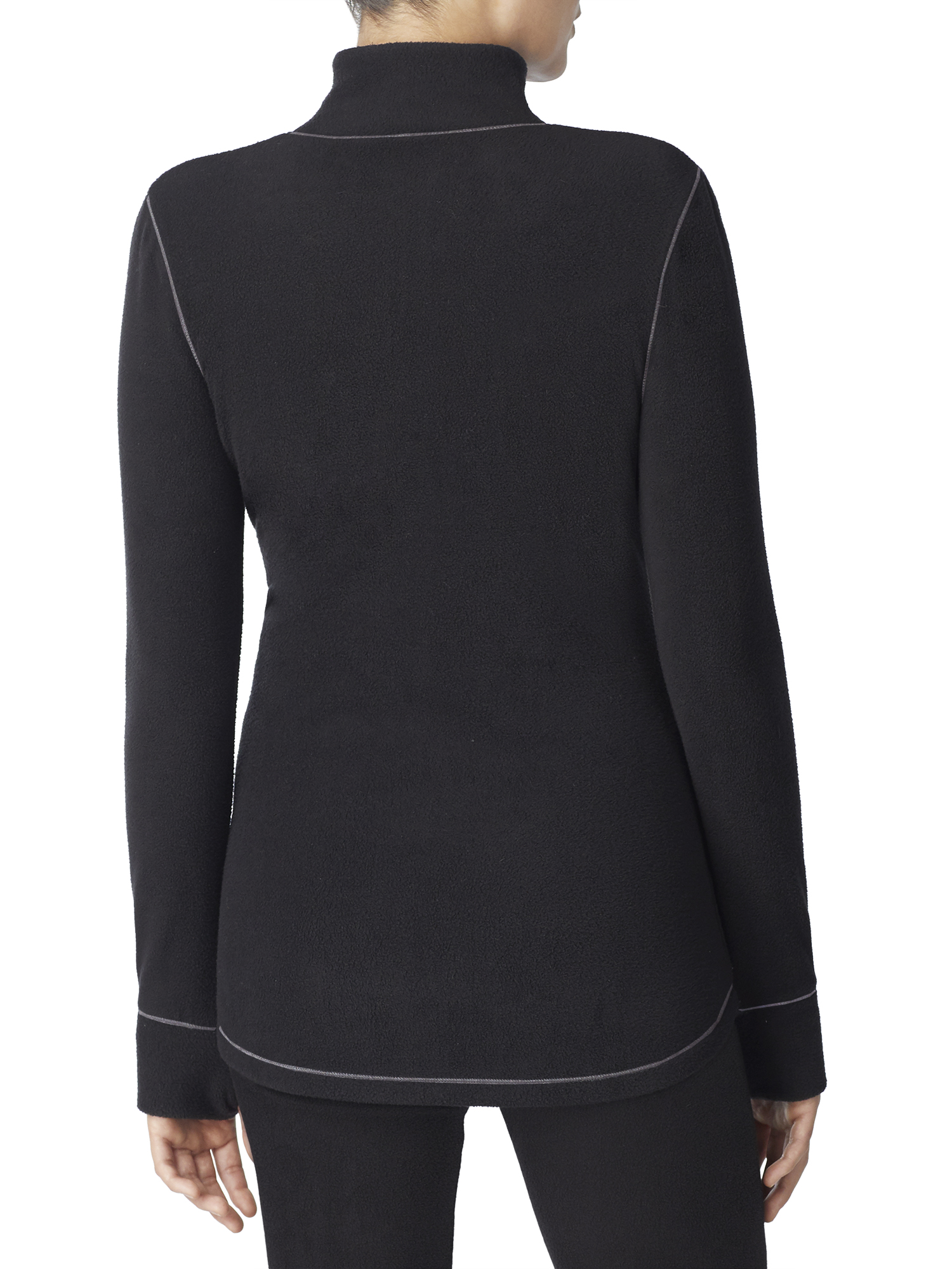 ClimateRight by Cuddl Duds Women's Stretch Fleece Base Layer Half Zip Thermal Top - image 3 of 4