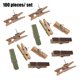 thumbnail image 2 of Mini clips de fotos Madera Papel Craft Pinzas Art Decoration Festival Pegs Portables Abrazaderas para el hogar Office 100 paquetes seitruly HA012313-00, 2 of 7