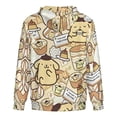 thumbnail image 5 of Pompompurin Zip-Up Hoodie Pullover Hooded Long Sleeve Sweatshirts Tops Blouse with Pocket for Mens Womens, 5 of 8