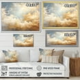 thumbnail image 4 of Designart "Taupe Golden Simplistic Clouds V" Clouds Floater Framed Wall Decor, 4 of 5