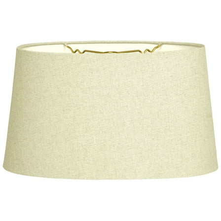 Royal Designs 10" Shallow Oval Hardback Lamp Shade Linen Eggshell