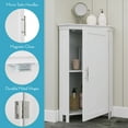 thumbnail image 6 of RiverRidge Somerset Corner Bathroom Linen Cabinet and Laundry Storage Organizer - White, 6 of 11