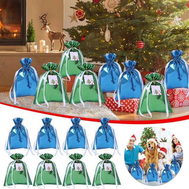 Bolsa de regalo de Navidad Bolsa de regalo con cordón Bolsa de papel de aluminio de Navidad Bolsa de regalo de Navidad Wmkox8yii HFSH2855