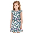 thumbnail image 1 of Balery Cute Rabbit Easter Camisón de princesa para niñas, pijama de algodón con mangas abullonadas, suave y bonito.-XX-Large, 1 of 6