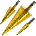 thumbnail image 1 of Set Of 3 Staggered Countersink Drill Bit, Hss Stainless Steel, Triangle, 1 of 5