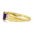 thumbnail image 4 of 14k Yellow Gold Oval Amethyst And Diamond Ring, 4 of 6