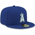 thumbnail image 3 of Men's New Era Royal Los Angeles Angels White Logo 59FIFTY Fitted Hat, 3 of 5