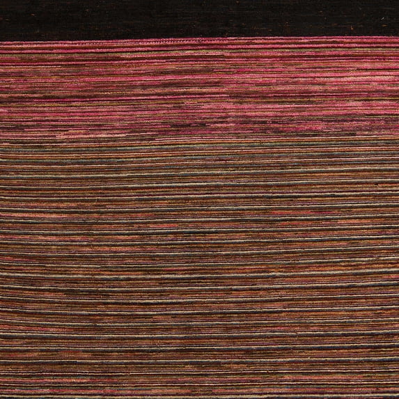 Ahgly Company Machine Washable Indoor Square Abstract Red Area Rugs, 6' Square
