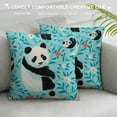 thumbnail image 3 of JEUXUS Pillow Case Panda Cozy Soft fits Short Plush Pillow Cover White, 3 of 5