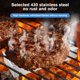 thumbnail image 2 of Caja ahumadora de acero inoxidable para parrilla - Ideal para barbacoas al aire libre (22.3x9.7x4.3cm, 422g, color plateado), 2 of 7