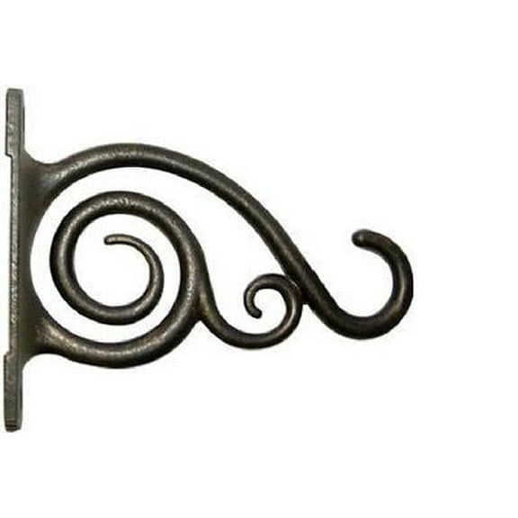 Panacea 85635GT 6" Brushed Bronze Aluminum Hanging Plant Brackets With Scrolls - Quantity of 6