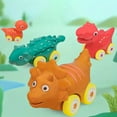 thumbnail image 3 of OUSITAID 6Pcs Cartoon Dinosaur Pull-back Car Child Dinosaur Animal Model Car Toy Cartoon Dinosaur, 3 of 5