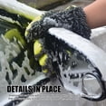 thumbnail image 5 of Car Wash Mitt Microfiber, Scratch-Free Soft Gloves for Detailing, Thickened 5-Finger Scrubber for Auto Cleaning (Green), 5 of 9
