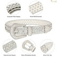 JASGOOD Women's Rhinestone Belts Fashion Western Crystal Studded Design