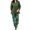 Army Green, variant on Womens 2 Piece Outfits Dressy Casual Long Sleeve Collared Shirt and Wide Leg Trouser Pant Loose Sets with Prints (XL, Pink)
