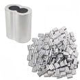 thumbnail image 1 of Aluminum Crimping Loop Sleeve M0.8-M6 (1/32''-1/4'') Diameter Double Ferrules Cable Crimps Kits for Wire Rope and Cable 8 Sizes Available, 1 of 5