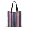 thumbnail image 1 of JSDART Sac Fourre-Tout en Toile Motif Coloré Usa Couleur Rayé Rouge et Bleu Rose Durable Réutilisable Sac d'Épicerie à Bandoulière, 1 of 1