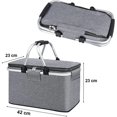 thumbnail image 5 of Cesta de picnic grande, bolsa térmica portátil plegable con forro aislante, diseño a prueba de fugas para aventuras al aire libre, construcción duradera, bolsa reutilizable de moda para uso diario,, 5 of 5