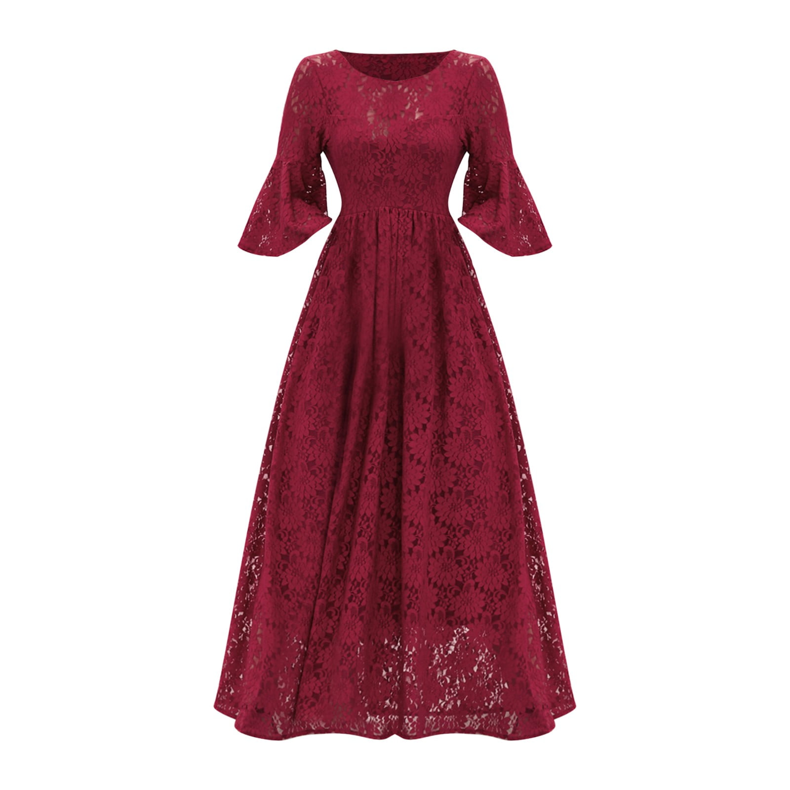 TSADFHJI Maxi Skirt Set Summer Women's Vintage Lace Collar Lace