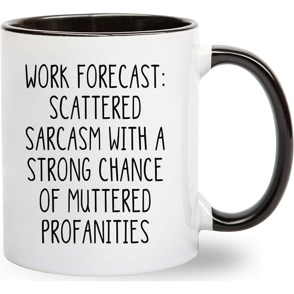 Funny Work Ceramic Coffee Mug 11 Oz Novelty Drinkware Funny Coworker Gift, Present for Boss Employer Bestfriend