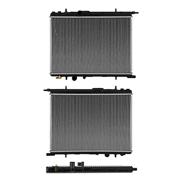 Radiador de Agua Polar 2007 A 2009 Peugeot L4 1.6L Std Soldado Aluminio 26 2/3 x 15 2/3 x 26 mm
