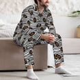 thumbnail image 7 of Naloa Haloween Pumpkins Men’s Pajamas Set - Long Sleeve Button Down Sleep Shirt and Pajama Bottoms Sleepwear Set-X-Large, 7 of 7