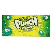 Sour Punch Straws Zip-Zappin Watermelon 24/2Oz