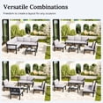 thumbnail image 3 of Stoog Patio Furniture Set, 6 Pcs Modular Outdoor Sofa Sets with Cushions, Outdoor Sectional Patio Conversation Set with Coffee Table for Backyard, Poolside, Black, 3 of 8