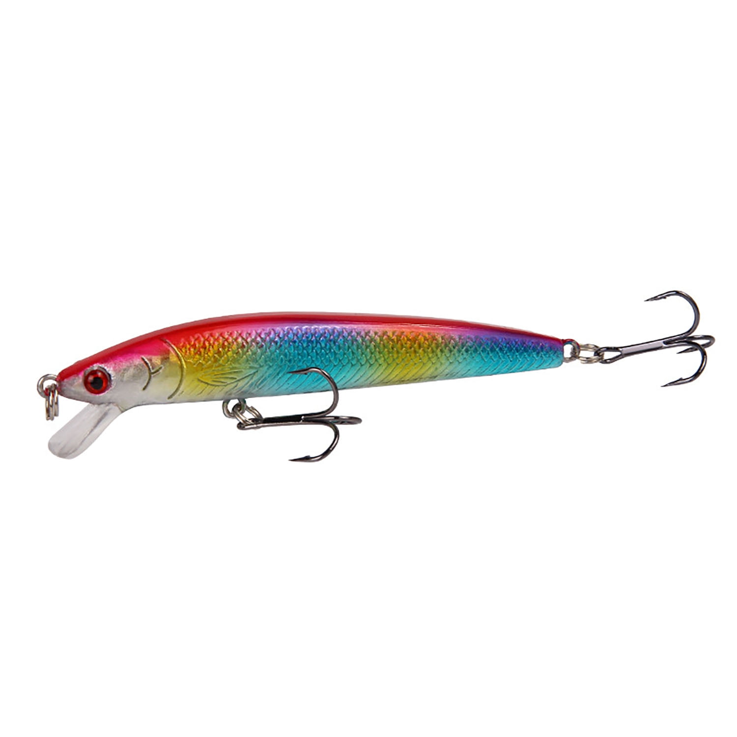 HDUTNGISN Multi-Style Fishing Lures | Life-Like Swimbait & VIB Sinking Lures with Treble Hooks,10PCs
