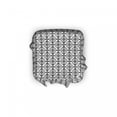 thumbnail image 2 of Aztec Ottoman Cover, Monochrome Mexican, 2 Piece Slipcover Set with Ruffle Skirt for Square Round Cube Footstool Decorative Home Accent, Standard Size, Charcoal Grey and White, by Ambesonne, 2 of 5