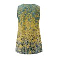 thumbnail image 5 of Gibobby Mujeres Casual Tie Dye Vintage Impresión Cuello en V Sin mangas Chaleco Camiseta Blusa Tops(Amarillo,G), 5 of 5