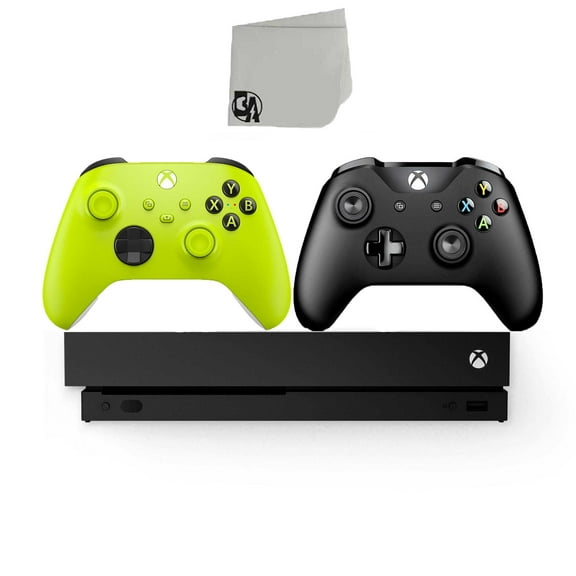 Pre-Owned Microsoft Xbox One X 1TB Gaming Console with Electric Voult Controller Included BOLT AXTION Bundle