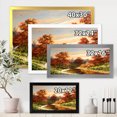thumbnail image 4 of Designart 'The Wood River On A Decline In An Orange Autum Summer' Lake House Framed Art Print, 4 of 4