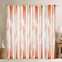 jejeloiu Graffiti Geometric Line Blackout Curtains Set of 2 (52x84 Each),Orange White Window Curtains For Men Women