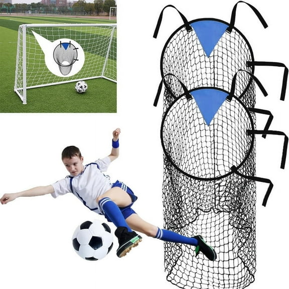 2PCS Soccer Net with Targets, Soccer Goal Target Nets for Shootings Accuracy Training, Easy to Attach and Detach for Ball Football Shooting Accuracy Practice(Yellow)(Yellow*2)
