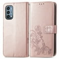 thumbnail image 2 of Dteck Case for OnePlus Nord N200 5G,Magnetic Four Leaf Clover Pattern Leather Card Holder Wallet Case Kickstand Shockproof Protective Phone Cover,Rosegold, 2 of 7