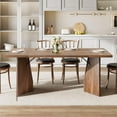 thumbnail image 3 of 70.9'' Dining Table for 6, Farmhouse Rectangular Kichen Table with Sturdy Frame, Wooden Thickened Long Desk and Dinner Desk for Dining Room, Kitchen, Office, Game Room(No include chairs), 3 of 8