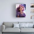 thumbnail image 4 of Canvas Wall Art - Momart 'Happy Purple 1' Wall Art for Living Room, Bedroom, or Office Décor by Trademark Fine Art - 35 x 47 Inches, 4 of 4