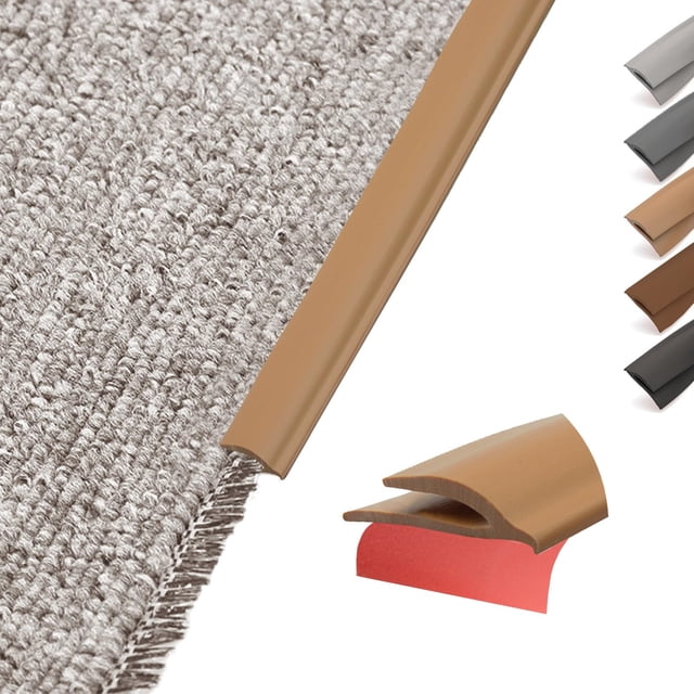 Perfil de borde para alfombra VLKAVIVA de PVC de 3,3 cm autoadhesivo