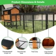 thumbnail image 5 of Outdoor Wooden Chicken Coop with Waterproof UV-Resistant Roof & Enclosed Run, Elevated House with Nesting Box, Slide-Out Tray & Predator-Proof Design, Rabbit Hutch Bunny Cage, for Outdoor Backyard, 5 of 9