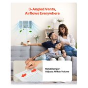 6x10 Floor Registers - 6 Pack HVAC Floor Vents - Adjustable Iron Vent Grilles for Home Office - Rustproof Air Vents Deflector with Metal Damper - White