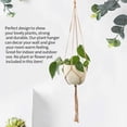 thumbnail image 4 of Macrame Planta Colgante, Macrame Maceta Colgante Interior Cuerda Colgante Planta Cuerda De Algodón Sólido para Balcón Jardín Decoración Interior Exterior Cesta Maceta, 89cm, 105cm, 5 Piezas Xemadio YQ-1565, 4 of 7