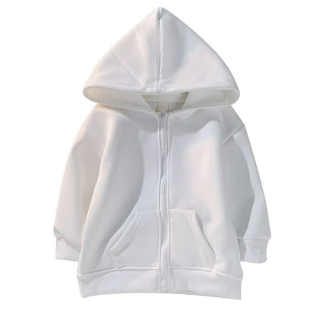 

Winter Savings Clearance! Dezsed Hoodies Sweatshirts Toddler Kids Baby Boys Girls Fashion Cute Solid Color Plush Lining Pockets Zipper Jacket Coat 2-10Years Children Outerwear Long Sleeve