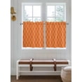 thumbnail image 7 of Half Window Curtain 36 Inches Long, Orange Stripes Window Treatment Curtain Drapes, Simple Geometric Modern Monochrome Small Tier Curtains for Bathroom Over Sink, 27.5"x36", 2 Panels, 7 of 7