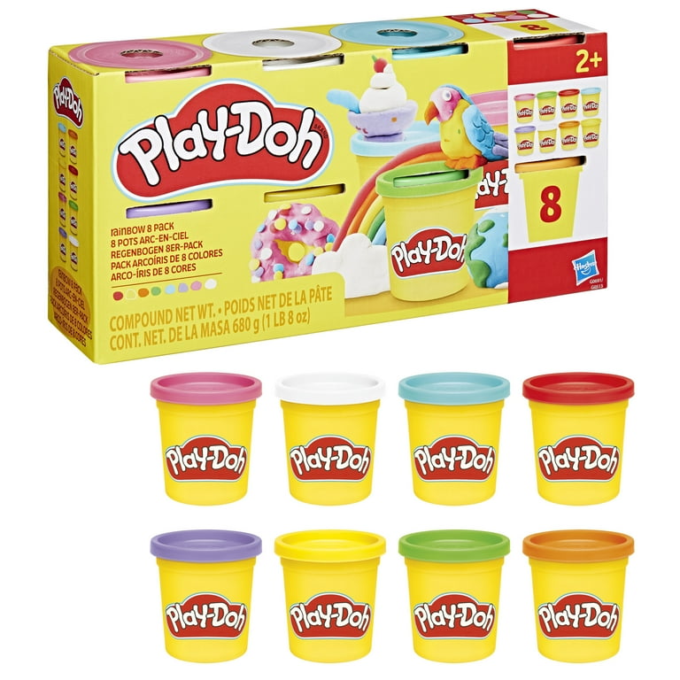 Play-Doh 8 Pack Rainbow Colors, 3 Ounce Cans, Arts & Crafts for